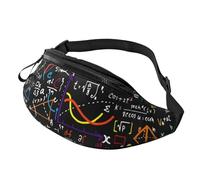 Rich&Rabbit Sac banane multifonction avec impression de formule mathématique pour la randonnée, les voyages, la course à pied, les randonnées en montagne, noir, One Size