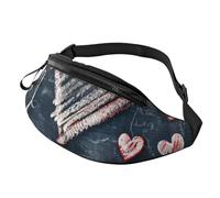 Rich&Rabbit Sac banane multifonction avec inscription « I Love You Words with Hearts » pour la randonnée, les voyages, la course à pied, les randonnées en montagne, noir, One Size