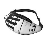 Rich&Rabbit Sac banane multifonction noir et blanc imprimé note de musique pour randonnée, voyage, course à pied, randonnée en montagne, noir, One Size