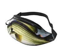 Rich&Rabbit Sac banane multifonction pour la pêche au bar - Pour randonnée, voyage, course à pied, randonnées en montagne, noir, One Size