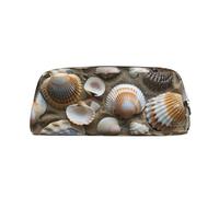Rich&Rabbit Sac de rangement portable avec fermeture éclair et motif coquillages sable, Argenté, One Size