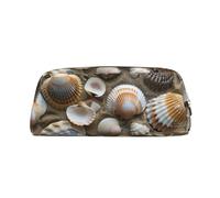 Rich&Rabbit Sac de rangement portable avec fermeture éclair et motif coquillages sable, doré, One Size