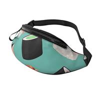 Rich&Rabbit Sushi Food Patterns1 Sac banane multifonction pour randonnée, voyage, course à pied, randonnée en montagne, noir, One Size