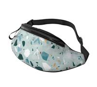Rich&Rabbit Terrazzo Sac banane multifonction avec imprimé marbre pastel pour randonnée, voyage, course à pied, randonnée en montagne, noir, One Size