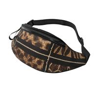 Rich&Rabbit Wild Zoo Print Sac banane multifonction pour randonnée, voyage, course à pied, randonnée en montagne, noir, One Size