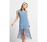 Rich & Royal Dress With Fringes Organic Azzure Blue Taille: XS | Robes Outlet | Femme | Bleu