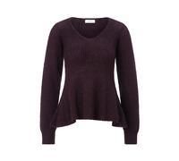 Rich & Royal - Pull col V à basque - Femme - Pulls - Violet - Taille: 42 FR