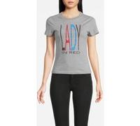 Rich & Royal Slim Fit T-shirt With Print "lady" Organic Pebble Grey Taille: XS | T-shirts Outlet | Femme | Gris