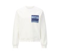 Rich & Royal Sweat-shirt bleu denim / blanc cassé, Taille M