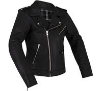 Richa Brighton Veste en cuir de moto pour dames, noir, taille 36 pour femmes