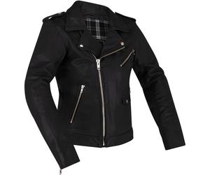 Richa Brighton Veste en cuir de moto pour dames, noir, taille 40 pour femmes