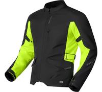 Richa Buster 2 veste longue textile moto imperméable, noir/jaune, Taille 4XL