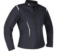 Richa Chloe 2 imperméable à l’eau dames moto textile veste, Noir/Blanc, Taille XS