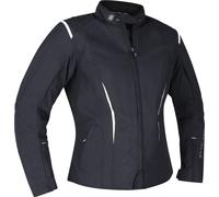 Richa Chloe 2 imperméable à l’eau dames moto textile veste, noir-blanc, taille XS pour femmes