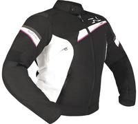 Richa Gotham 3 WP imperméable dames moto textile veste, noir-blanc-rose, taille XL pour femmes