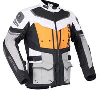 Richa Infinity 2 Adventure veste textile de moto imperméable, Noir/Gris/Orange, Taille S