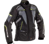 Richa Infinity 2 Flare imperméable à l’eau dames moto textile veste, noir/gris/jaune, Taille M