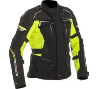 Richa Infinity 2 imperméable à l’eau dames moto textile veste, noir/jaune, Taille XL