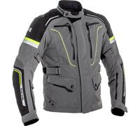 Richa Infinity 2 Pro Blouson textile de moto, Gris/Noir/Jaune, Taille L