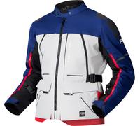 Richa Infinity 3 Adventure Veste textile moto imperméable, rouge-bleu, taille XL pour homme