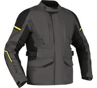 Richa Infinity 3 veste textile de moto imperméable, noir-gris-jaune, taille 4XL pour homme