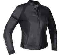 Richa Laura Veste en cuir de moto pour dames, noir, taille 34 pour femmes