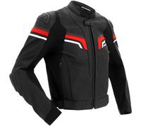 Richa Matrix 2 veste en cuir de moto perforée, Noir/Rouge/Blanc, Taille 50