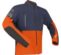 Richa Orion GTX Veste textile de moto imperméable, bleu foncé/orange, Taille 3XL
