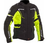 Richa Phantom 2 imperméable à l’eau dames moto textile veste, noir/jaune, Taille XXL
