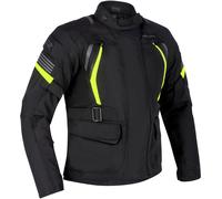 Richa Phantom 3 imperméable à l’eau dames moto textile veste, noir/jaune, Taille 4XL