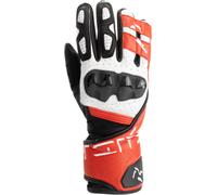 Richa RS-86 Gants moto pour dames, Noir/Rouge/Fluo Rouge foncé, Taille XS