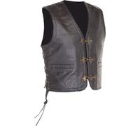 §Gilet en Cuir à Lacets Richa Gilet Sadic Noir§
