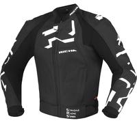Richa Stradale Blouson en cuir de moto perforé, noir-blanc, taille 52 pour homme