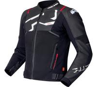 Richa Stradale Evo Veste en cuir moto, Noir/Blanc, Taille 58