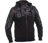 Richa Titan Core Camo Sweat à capuche zippé de moto, noir-gris, taille 4XL pour homme