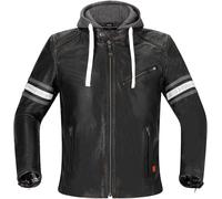 Richa Toulon 2 Blouson en cuir de moto, gris-blanc, taille 60 pour homme