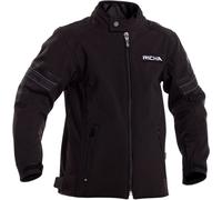 Richa Toulon 2 Softshell Veste textile de moto pour enfants, noir, taille 2XS 128 pour des gamins
