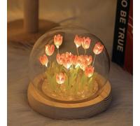 Richaa Pretty 20 Tulipes Lampes Fleur Lumière Nuit Mignon Décoration Chambre Esthétique Cadeau Unique pour les Femmes - Alimentation par Batterie (non incluse)