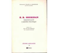 Richard Brinsley Sheridan Personnalité, carrière politique - Françoise Chatel de Brancion - Didier-Erudition - broché - Revue