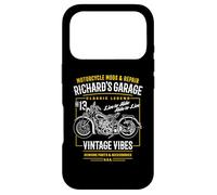 Richard Garage Vintage Moto Design pour Nom Richard Coque pour iPhone 17 Pro