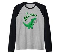 Richard I'm Rrrichard Cute T-Rex Dino Roar Name for Kids Manche Raglan