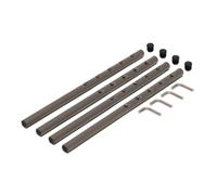 Richard Lampert Tige de rallonge Eiermann long argent incolore 3,5cm trame perforée