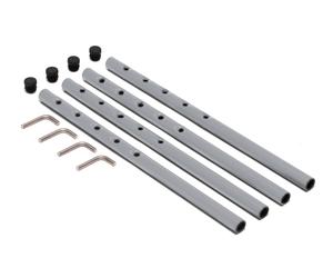Richard Lampert Tiges de rallonge pour piétements de table Eiermann - argent RAL 9006 - long