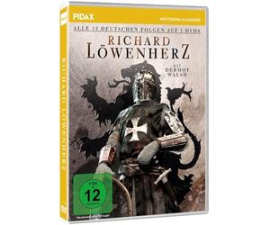 Richard Löwenherz - Historisches und episches Mittelalter - Abenteuer mit Dermot Walsh als legendärer König - Alle deutschen Folgen der Serie auf 2 Disks [2 DVDs] [Pidax Historien-Klassiker]