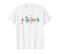Richard Scarry Characters Lineup Ice Skating Winter Snow Fun T-Shirt