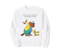 Richard Scarry Mr. Beaver Hammering Wood Construction Sweatshirt