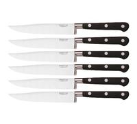 Richardson Sheffield - Sabatier Trompette 6 couteaux steak, Acier inoxydable, Noir