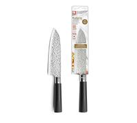Richardson Sheffield - Couteau Santoku - Katana - Acier inoxydable 13 C, Finition Satinée - Lame 17.5 cm - Noir