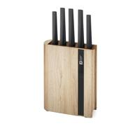 Richardson Sheffield Edge Nature - Bloc 5 couteaux de cuisine | Bloc 5 couteaux de cuisine, Lames revêtement PVD noir mat, Manche ABS, Bloc en bois, Lavage à la main recommandé