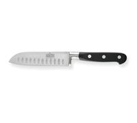 Richardson Sheffield V Sabatier Finest Couteau Santoku en Acier Inoxydable de qualité, Noir, Acier Inoxydable, Noir, 12,5 cm